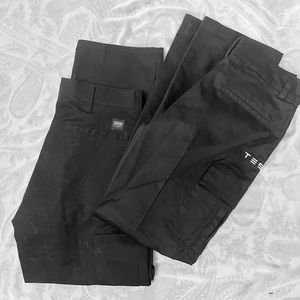 Tesla work pants (one has tesla embroidered on it) size 30/32